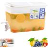Qurxuanwe 4L Dispenser Bevande con Rubinetto, Distributore Acqua Frigorifero Riutilizzabile, Bollitore Freddo Plastica Tenuta Stagna, Erogatore Succhi Frutta per Vino, Birra, Tè, Ghiacciata, Limonata, Cocktail