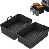 2 Pezzi Teglia Per Friggitrice ad Aria Applicabile a Friggitrice ad Aria Philips 4,1L (HD9252, HD9200, HD9255, NA229) Teglia Silicone Friggitrices ad Arias Riutilizzabile Sostituisce La Carta da Forno