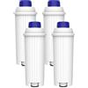 Maxblue Filtro Acqua, Ricambio per Filtro De'Longhi® DLSC002, 4 Pezzi | Ricambio per Filtro Acqua De'Longhi® DLSC002, ECAM, Eletta, Dinamica, Magnifica, ETAM Autentica, Certificato TÜV SÜD, 6 Pezzi