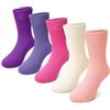PUTUO Calze Bambina Calzini Bambino: Calzini Bambini Taglia 31-34 - Viscosa di Bambù Morbida - Calze Traspiranti e Senza Cuciture per Bimba 8-11 anni Colorato 5 Paia