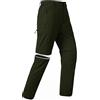 JINSHI Uomo Pantaloni Convertibili Cargo Pantaloncini Leggeri ad Asciugatura Rapida Zip-off Pantaloni da Trekking Montagna con 5 Tasche a Zip Verde EU 4XL