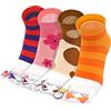 PUTUO Tabi Calzini Flip Flop: Cotone Calzini per Donna con Due le Dita dei Piedi Giapponesi Traditionals Alluce Separato Geta Calzini Corti Infradito Calze,taglia 35-41, 4 paia