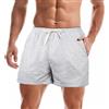 BSBUY Pantaloncini Sportivi da Uomo, Pantaloncini da Corsa da Uomo da 3 Pollici, Pantaloncini Uomo Palestra con Tasche, Uomo Allenamento Quick Dry Pantaloni Sportivi Estivi per Running Fitness,L