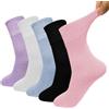 LOFIR Calze senza Elastico Cotone Donna: Calzini Senza Cuciture Morbide e Traspiranti per Mamme Studentesse e Attività Quotidiane Multicolore 5 Paia Taglia 35-38