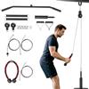SPORTNOW Sistema di Puleggia per Palestra, Carrucola Palestra per Home Gym, Pulley LAT Machine per Allenamento Bicipiti e Tricipiti, Attacco per Dischi Pesi Universali e Accessori