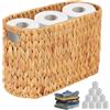 MVIWEO Cestino Intrecciato in Giacinto d'Acqua, Materiali Naturali Intrecciati a Mano, Contenitori e Cestini, Contenitore di Carta Igienica, Organizer per Armadio, Cesti da Bagno, Stoccaggio per Ufficio