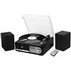 Majestic TT 38R CD TP USB SD - Giradischi 33/45/78 Giri, Lettore CD/MP3, Cassetta, Ingresso USB/SD Recorder, Nero