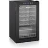 SEVERIN WKS 8908 - Frigorifero per vino da 95 l, capacità max. 33 bottiglie da 0,75 l, con display LED e touch, temperatura regolabile da 5 a 18 °C, solo 43 dB, EEK G, nero, WKS 8908