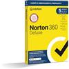 NORTONLIFELOCK Norton 360 Deluxe 2025, Antivirus 5 dispositivi, 1 anno rinnovo automatico,prodotto fisico