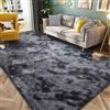 Tinyboy-hbq Tappeto Salotto Shaggy Tappeti a Pelo Lungo,Moderno Soggiorno Camera da Letto Tappeti,Antiscivolo Morbido e Soffice (Grigio Nero, 250 x 300 cm (Rectangular))