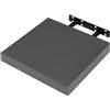 WOLTU Mensola da Muro Rettangolare Scaffale Libreria a Parete Decorazione per Cameretta Ufficio Porta CD/Dvd in Legno Grigio Scuro 25cm RG9365dgr