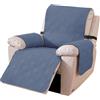 Ystyle Copripoltrona Relax Reclinabile, Reversibile Copri Poltrona Con Braccioli Universale, Copertura Poltrona Elettrica Antigraffio Antimacchia (1 Posto, Grigio Blu + Grigio Chiaro)