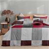 Dreamzie Copripiumino da 3 Pezzi - Copripiumino Matrimoniale 240x220cm, Federe 80x80cm (x2) - Motivo Flanella