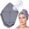 FABCARE Turbante per Capelli ad Asciugatura Rapida - DERMATEST Molto Buono - Extra Assorbente con Bottone - Asciugamano in Microfibra per Capelli Lunghi e Corti - Set da 2 Pezzi per Donna e Uomo