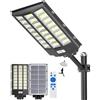 Gefolly SL-8700W Lampione Solare LED Esterno, 680000LM Faro Stradale con Pannello Solari con Sensore di Movimento, 6500K IP67 Impermeabile Faretti LED Esterno Solare per Giardino Sentieri