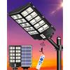 Gefolly SL-5300W Lampione Solare LED Esterno, 530000LM Faro Stradale con Pannello Solari con Sensore di Movimento, 6500K IP67 Impermeabile Faretti LED Esterno Solare per Giardino Sentieri
