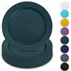 Berglander piatti in plastica da 8 pezzi da 25cm, piatti piatti verdi riutilizzabili, piatti per insalate, ciotole per pasta, facili da trasportare per casa, giardino, picnic, campeggio, all'aperto