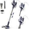 YISORA Aspirapolvere con Filo, Scopa Elettrica con filo 6 in 1 Aspirapolvere e Aspira Briciole, 23kPa 600 W, Lunghezza Cavo 6m, Senza sacco, per Pavimenti duri, tappeti, peli di Animali Domestici (I8