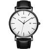 BUREI Uomo Orologio da Polso al Quarzo Classico con Cassa Ultra Sottile Design Minimalista Quadrante Analogico Data Finestra