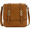ALYSSA Double Compartment Large Flapover Crossbody Bag (Camel)
