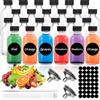 MWZEAUL 24 Pezzi Bottigliette di Vetro Piccole, 60ml Bottiglie Liquore Mignon di Riutilizzabili, con Senza Perdite di Tappo, MIni Bottiglie Vetro per Alcolici, Succhi di Frutta, Olio, Zenzero