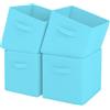 Pinkgarden Scatola Portaoggetti, Cubo Pieghevole in Tessuto con Maniglie per la Casa, la Stanza dei Bambini, l'armadio e l'organizzazione dei Giocattoli, 4 Pezzi, 26,7 x 26,7 x 27,9 cm, Azzurro