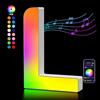 Kangtaixin Lettere Luminoso con USB, APP Controllo Luci LED di Lettera Alfabeto, Figura a Cuore con Luce Colorate RGB per Decorazione e Atmosfera, Luci Notturne Scrivania, Compleanni, Matrimoni, Vetrine - L