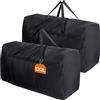 Lifewit Grande Borse Trasloco Oxford, Scatoloni per Trasloco Pieghevole, Contenitori Vestiti Trapunte Coperte, Nero, 120L, Set 2