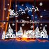 decalmile Adesivi per Finestra Casa di Natale Bianco Decalcomanie per Finestre Babbo Albero di Natale Fiocco di Neve Non Adesivi Elettrostatici Riutilizzabile Statico Finestra Decorazione Natalizia