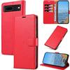KKEIKO Cover per Google Pixel 7, Antiurto Custodia in PU Pelle con Slot per Porta Carte, Magnetico Protettiva Cover per Google Pixel 7, Rosso