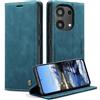 Monweicz Cover Compatibile con Redmi Note 13 Pro 4G, Custodia Portafoglio con Slot per Scheda, Protezione Completa Premium in Pelle PU, Flip Libro Magnetica Redmi Note 13 Pro 4G, Blu-verde