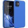 kwmobile Custodia Compatibile con Apple iPhone 11 Cover - Back Case per Smartphone in Silicone TPU - Protezione Gommata - blu fluo