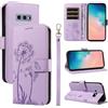 Bravoday Cover per Samsung Galaxy S10e, Custodia in PU Pelle Portafoglio Flip Schede con Slot per Carte, Magnetica Antiurto Cover per Galaxy S10e, Viola