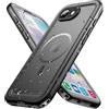 Cozycase Cover TOP Antiurto IP68 Impermeabile Per iPhone 16e 17e Per Magsafe Resistente 360 Integrale Subacquea Antipolvere Rugged Custodia Mare Magnetica Waterproof Case Per iPhone 16e 17e, Nero/M