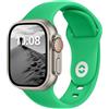 DONEGANI ELETTRONEO SB Cinturino per Apple Watch Ultra 3 2 49mm, Serie 11 10 46mm, 9 8 7 45mm 41mm, SE 6 5 4 44mm 40mm, 3 2 1 42mm 38mm Donna Uomo Band Bracciale Sport Silicone, Verde Veleno