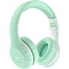 EarFun Cuffie per bambini, wireless, Bluetooth per bambini, pieghevoli, con microfono, suono stereo Hi-Fi, 40 ore di riproduzione, volume limitato 85/94 dB, per tablet, telefono, PC, verde