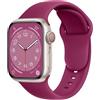 ELETTRONEO SBC1 Cinturino per Apple Watch Ultra 2 49mm, Serie 10 46mm, 9 8 7 45mm 41mm, SE 6 5 4 44mm 40mm, 3 2 1 42mm 38mm Donna Uomo Band Bracciale Sport Silicone, Rosa Viola