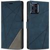 SONWO Cover per Oppo Find X3 PRO/Oppo Find X3 5G, Flip Caso in PU Pelle Case Cover Custodia con Slot per Schede e Supporto Stand per Oppo Find X3 PRO/Oppo Find X3 5G, Blu
