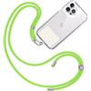 TBOC Cordino Catenella Laccio Strap Porta Cover [Fluoro Verde] Toppa di Fissaggio [Bianco Ice] Telefono Cellulare Collo - Tracolla Catenina con cordini Accessori Telefoni Universale Laccetti