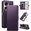 Yunubeyii Cover Libro per Honor 90 5G - [Blocco RFID] Luxury PU Leather Portafoglio Card Holder Magnetic Phone Custodia con Kickstand, Cover Protettiva Antiurto, Viola