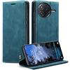 Monweicz Cover Compatibile con Xiaomi Poco F7 Ultra, Custodia Portafoglio con Slot per Scheda, Protezione Completa Premium in Pelle PU, Flip Libro Magnetica Xiaomi Poco F7 Ultra, Blu-verde