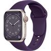 ELETTRONEO C1 Cinturino per Apple Watch Ultra 3 2 49mm, Serie 11 10 46mm, 9 8 7 45mm 41mm, SE 6 5 4 44mm 40mm, 3 2 1 42mm 38mm Donna Uomo Band Bracciale Sport Silicone, Viola Imperiale