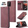 owlhold Cover Samsung A32 Custodia (Non per 4G) Magnetica Portafoglio Flip[Antiurtoo][Cavalletto][Carta Fessura] Cover Pelle per Samsung Galaxy A32 5G/M32 5G -Vino Rosso
