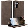 Monweicz Cover Compatibile con Samsung Galaxy S25 Plus, Custodia Portafoglio con Slot per Scheda, Protezione Completa Premium in Pelle PU, Flip Libro Magnetica Samsung Galaxy S25 Plus, Caffè
