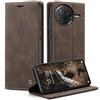 Monweicz Cover Compatibile con Xiaomi Poco F7 Ultra, Custodia Portafoglio con Slot per Scheda, Protezione Completa Premium in Pelle PU, Flip Libro Magnetica Xiaomi Poco F7 Ultra, Caffè