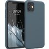 kwmobile Custodia Compatibile con Apple iPhone 11 Cover - Back Case per Smartphone in Silicone TPU - Protezione Gommata - ardesia scuro