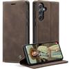 Monweicz Cover Compatibile con Samsung Galaxy A35, Custodia Portafoglio con Slot per Scheda, Protezione Completa Premium in Pelle PU, Flip Libro Magnetica Samsung Galaxy A35, Caffè