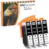 D&C 364XL Cartucce d'inchiostro Nero compatibili con HP 364 364 XL, adatte per HP Photosmart 5520, 5510, 5524, Deskjet 3520, Officejet 4622, 5510, 5520, 5524, 6520, 5515, 7520 (Pack da 4)