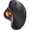 Nulea M501 Mouse Trackball senza fili, mouse ergonomico ricaricabile, tracciamento preciso e fluido, connessione a 3 dispositivi (Bluetooth o 2.4G), compatibile con PC, laptop, Mac, Windows.
