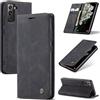 Cracedily Cover per Samsung Galaxy S22 Plus Case, Custodia Cover Pelle Premium Portafoglio con Porta Carte Magnetica Supporto Protezione Flip Case Custodia per Samsung S22 Plus 5G,Nero